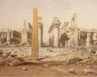 Hildebrandt Eduard View of the Ruins of the Temple of Karnak - Hermitage